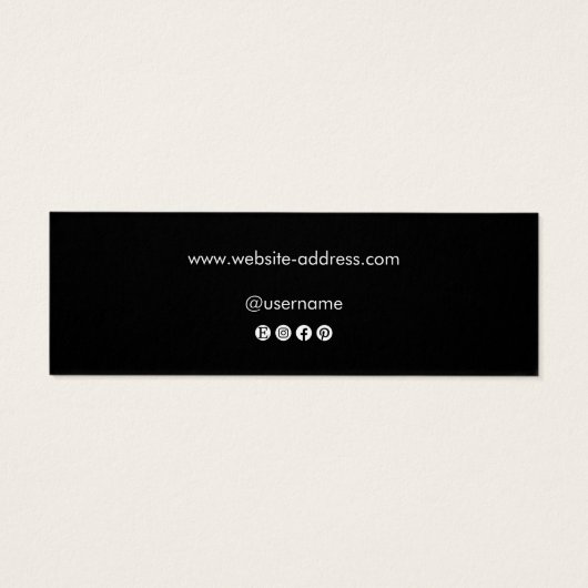 Schwarze Signatur-Script-Gestell-Anzeige (Rückseite)