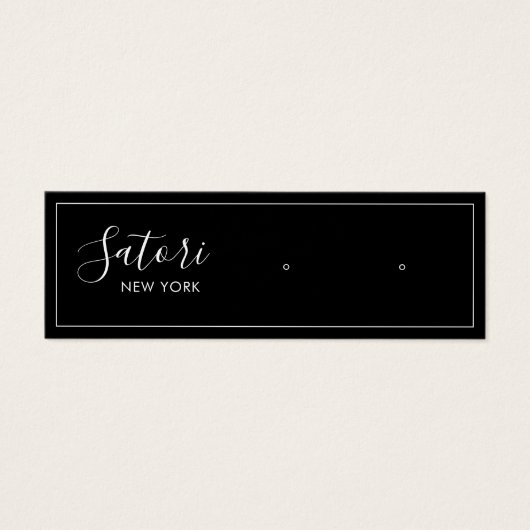 Schwarze Signatur-Script-Gestell-Anzeige (Vorderseite)