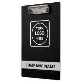 Schwarze Silber-Logo-Schablonen-Mappe Klemmbrett (Links)