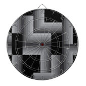 Schwarze, silberne, coole, einzigartige, trendige  dartscheibe (vorne)