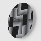 Schwarze, silberne, coole, einzigartige, trendige  große wanduhr (Winkel)