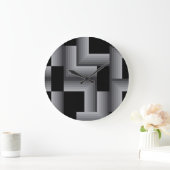 Schwarze, silberne, coole, einzigartige, trendige  große wanduhr (Zuhause)