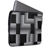 Schwarze, silberne, coole, einzigartige, trendige laptopschutzhülle (Vorne Rechts)