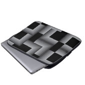 Schwarze, silberne, coole, einzigartige, trendige laptopschutzhülle (Vorne Knopf)