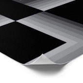 Schwarze, silberne, coole, einzigartige, trendige  poster (Ecke)