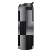 Schwarze, silberne, coole, einzigartige, trendige thermosbecher (Nach links gedreht)