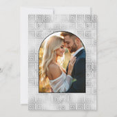 Schwarze & silberne Gatsby-Art-Deco-Couples-Shower Einladung (Rückseite)