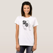 Schwarze silberne Rosen T-Shirt (Vorne ganz)