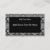 Schwarze silbernes visitenkarte (Rückseite)