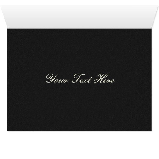 Schwarze Silberschneeflocken Winterhochzeit Danke (Innenansicht Horizontal (Unten))