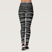 Schwarze Silberstreifen Leggings (Rückseite)