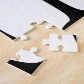 Schwarze Silhouette Bäume mit farbenfrohen Foliage Puzzle (Seite)