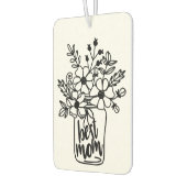 Schwarze Silhouette Blumen Autolufterfrischer (Links)