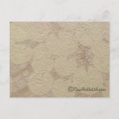 Schwarze Silhouette Bridge Beige Blumenhintergrund Einladungspostkarte (Rückseite)