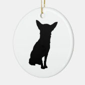 SCHWARZE SILHOUETTE CHIHUAHUA KERAMIKORNAMENT (Links)