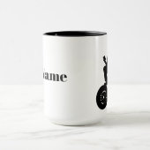 Schwarze Silhouette der mechanischen Tasse Name hi (Zentrum)