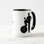 Schwarze Silhouette der mechanischen Tasse Name hi (VorderseiteRechts)