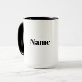 Schwarze Silhouette der mechanischen Tasse Name hi (Vorderseite Links)