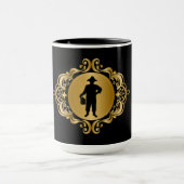 Schwarze Silhouette der Moonshiner-Tasse Tasse (Zentrum)