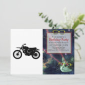 Schwarze Silhouette des Fahrrads - Hintergrundfarb Einladung (Stehend Vorderseite)