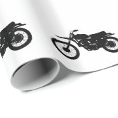 Schwarze Silhouette des Fahrrads - Hintergrundfarb Geschenkpapier (Rolleneckpunkt)