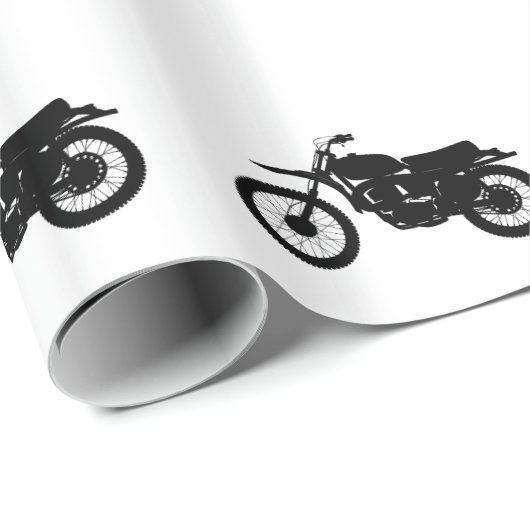 Schwarze Silhouette des Fahrrads - Hintergrundfarb Geschenkpapier (Rolleneckpunkt)