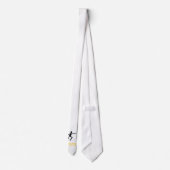 Schwarze Silhouette des Fechters mit der Klinge, Krawatte (Rückseite)