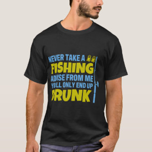 Schwarze Silhouette eines Fischers vor dem Hinterg T-Shirt