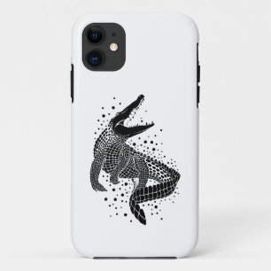 Schwarze Silhouette eines Krokodils Case-Mate iPhone Hülle