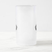 Schwarze Silhouette eines Krokodils Mattglas Bierglas (Mittel)