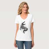 Schwarze Silhouette eines Krokodils T-Shirt (Vorderseite Vollansicht)