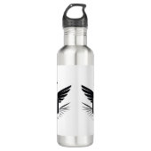 Schwarze Silhouette eines Reisekoffer Edelstahlflasche (Vorderseite)