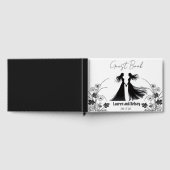 Schwarze Silhouette Hochzeitsgast Gästebuch (Voll)