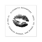 Schwarze Silhouette Kissy Lips Permastempel (Design)
