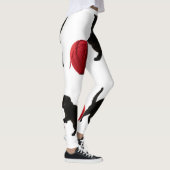 Schwarze Silhouette Kitty mit rotem Wollball Leggings (Rechts)