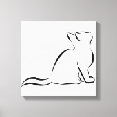 Schwarze Silhouette Leinwanddruck (Vorderseite)