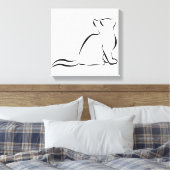 Schwarze Silhouette Leinwanddruck (Insitu (Schlafzimmer))