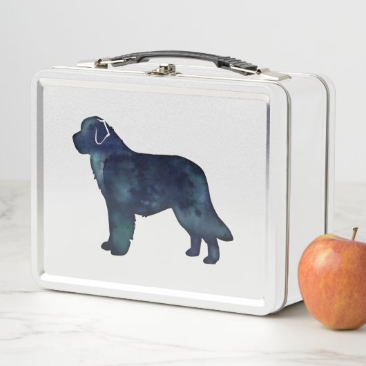 Schwarze Silhouette Metall Brotdose (Beispiel)