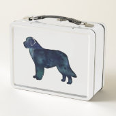 Schwarze Silhouette Metall Brotdose (Rückseite)