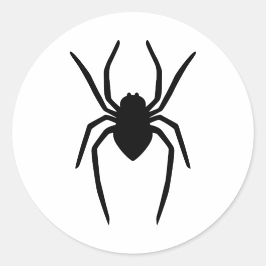 Schwarze Silhouette (oder eine andere Farbe) Runder Aufkleber (Vorderseite)