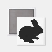Schwarze Silhouette Ostersonnenmagnet Magnet (Vorderseite/Rückseite)