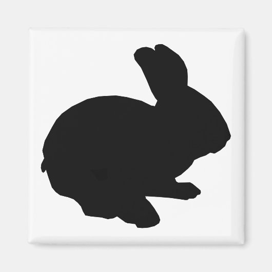 Schwarze Silhouette Ostersonnenmagnet Magnet (Vorne)