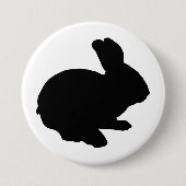 Schwarze Silhouette Ostersonnenschaltfläche Button (Vorderseite)