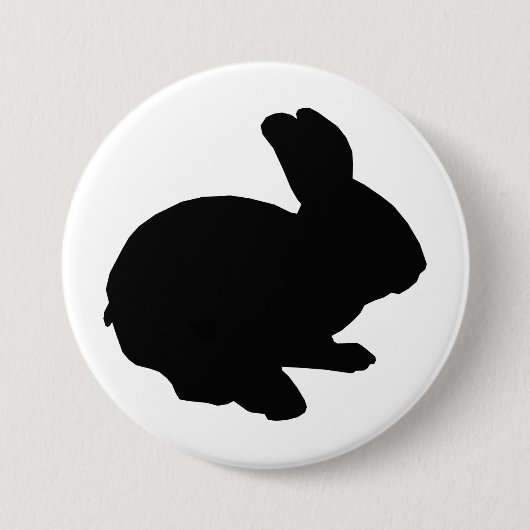 Schwarze Silhouette Ostersonnenschaltfläche Button (Vorderseite)