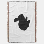 Schwarze Silhouette Ostersonnenwurzel Decke (Vorderseite Vertikal)