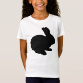 Schwarze Silhouette Ostersonniges Shirt (Vorderseite)