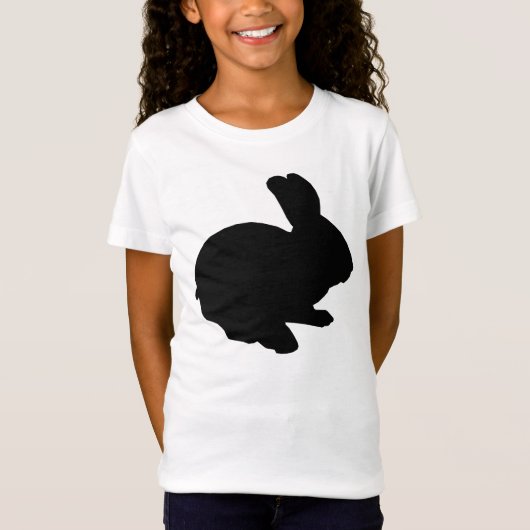 Schwarze Silhouette Ostersonniges Shirt (Vorderseite)