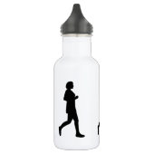 Schwarze Silhouette Runner Painting Trinkflasche (Links)
