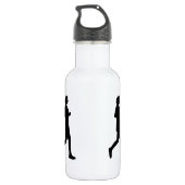 Schwarze Silhouette Runner Painting Trinkflasche (Rückseite)