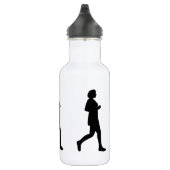 Schwarze Silhouette Runner Painting Trinkflasche (Rechts)